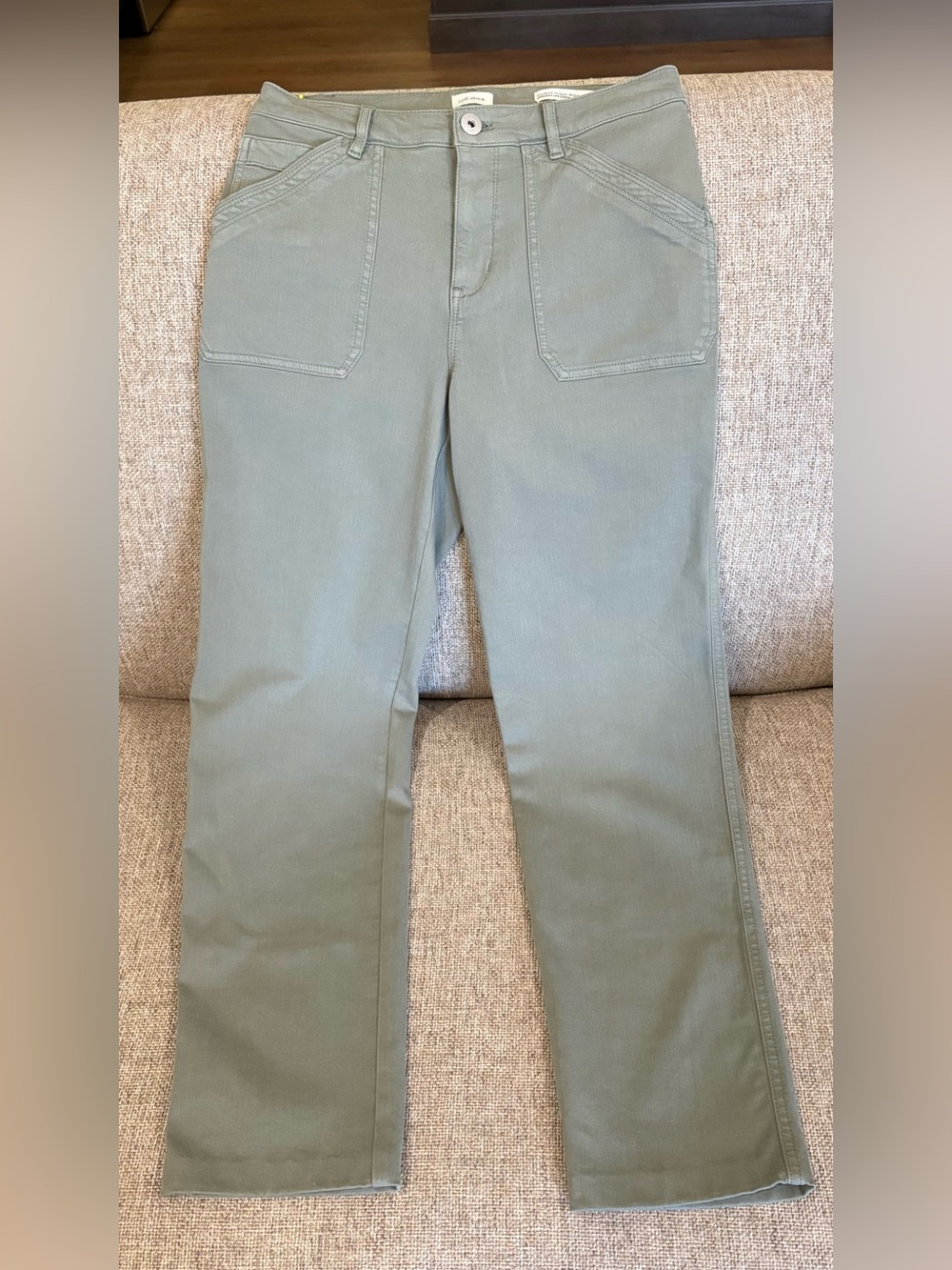 J. Jill Straight-Leg Jeans in Olive size 4 Curvy